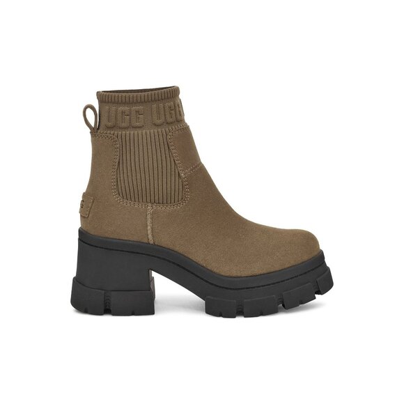 UGG Shoes - 🆕UGG Brooklyn Platform Chelsea Leather Boot Hickory 7.5